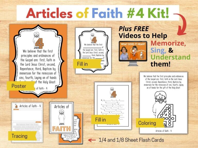Fourth Article of Faith #4 - MTC for Kids