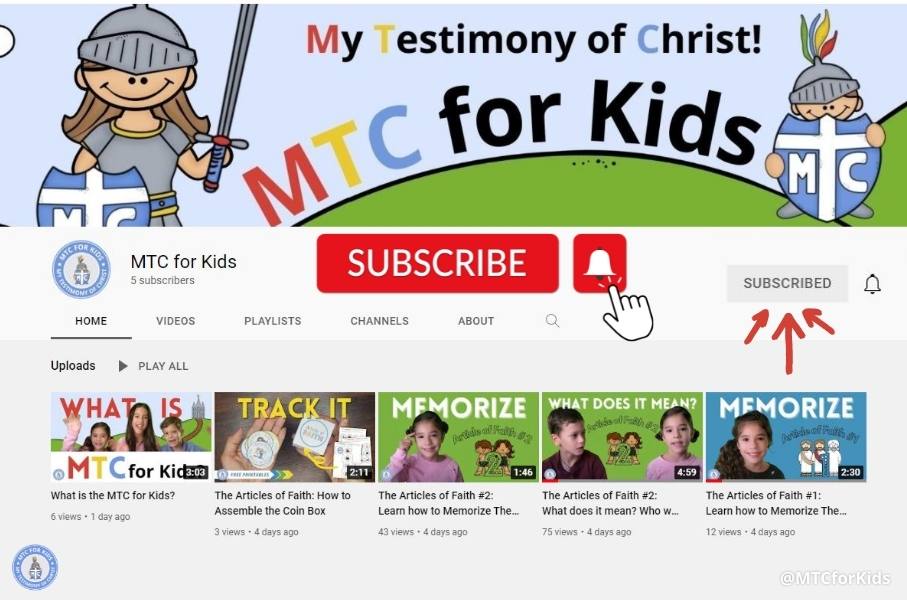 MTC for Kids YouTube Channel Subscribe Here